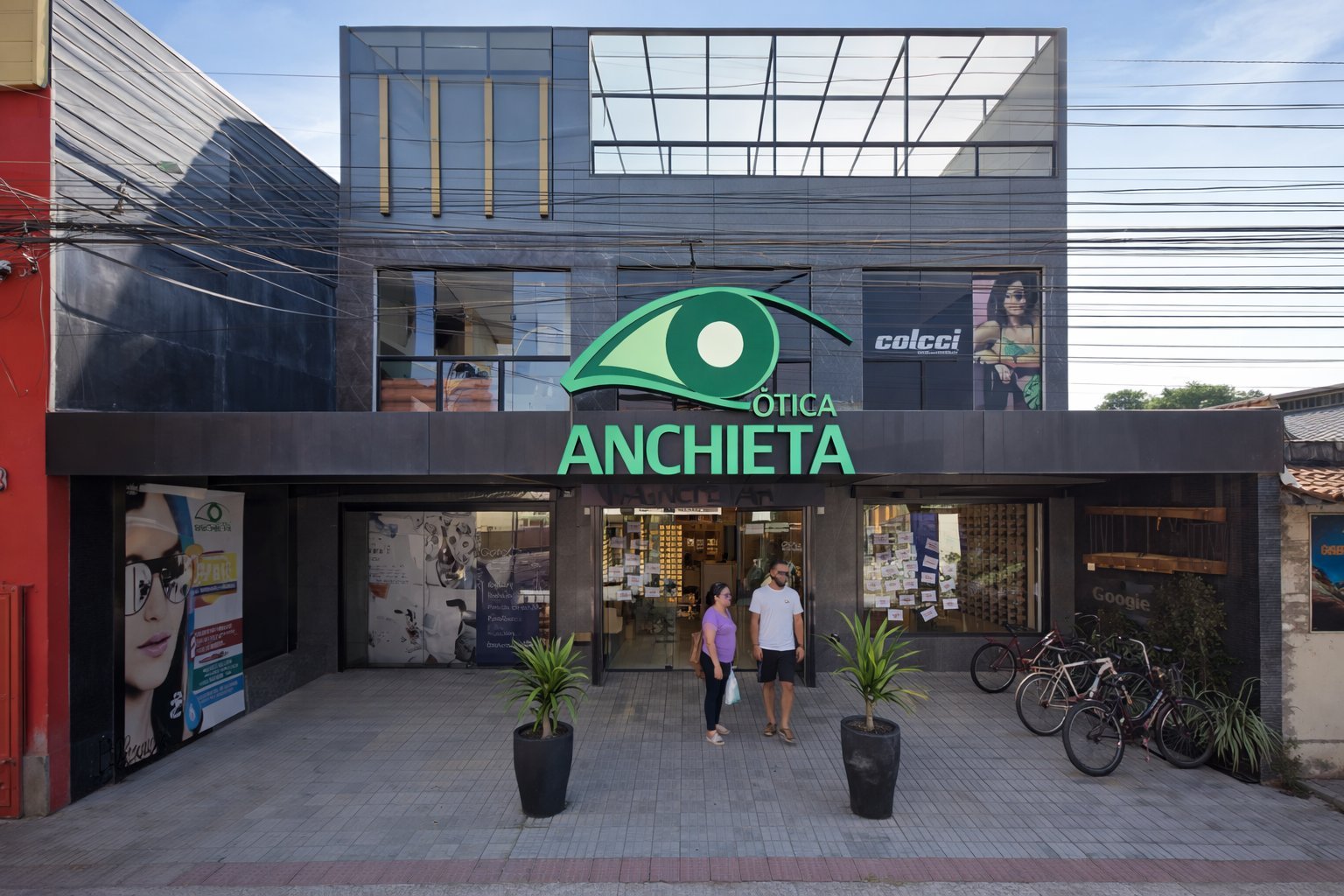 Fachada da Ótica Anchieta — R. Cel. Vitorino, 25, Centro, Anchieta, ES